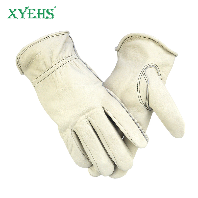 Leather Driving Glove - XYEHS IN9011 Cowhide Leather Safety Work