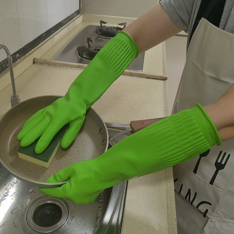 1Pair Lengthen Dishwashing Cle - Dish Glove Rubber 评论和价格