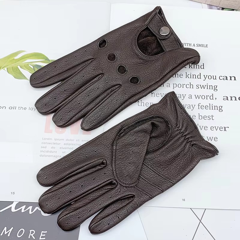 Men's Motorcycle Gloves Women  - Leather Driving Glove 评论和价格