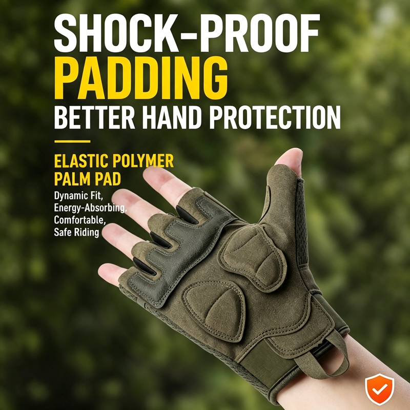 Men Tactical Half‑Finger Glove - Cycling Glove Padded 评论和价格