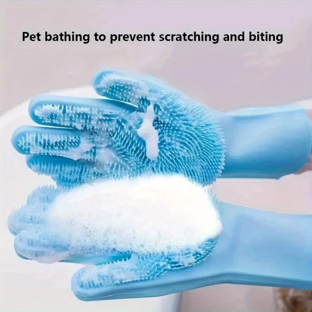 Silicone Pet Grooming Gloves,  - Rubber Glove Cleaning 评论和价格