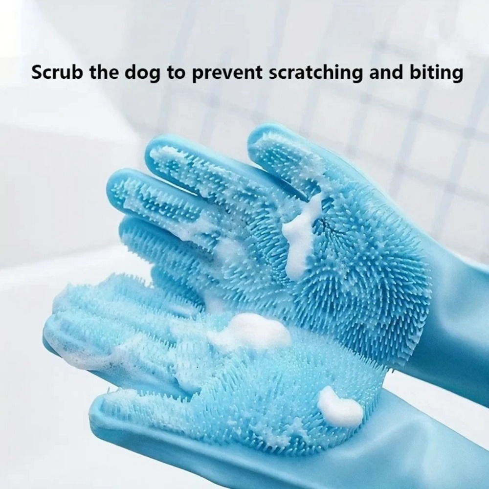 Silicone Pet Grooming Gloves,  - Rubber Glove Cleaning 评论和价格