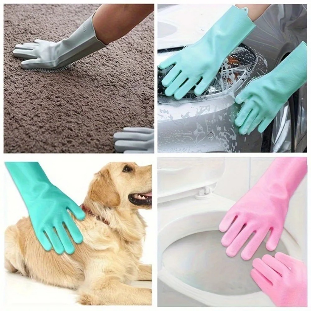 Silicone Pet Grooming Gloves,  - Rubber Glove Cleaning 评论和价格